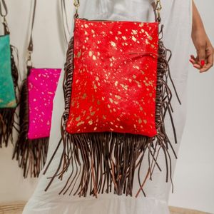 Bolso Bandolera de Moda 2026 para Mujer, Bolso de Hombro de Cuero Genuino de Alta Calidad con Flecos, Bolso de Mano para Dama - Product Image 3