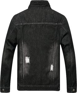 Wholesale Custom Logo Front 100% Cotton Men's Winter Casual Jeans Jacket Breathable Eco-Friendly Quick Dry 280g Outdoor Use - Product Image 2