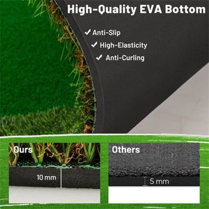 Tappetino da Golf 10x5ft in PP+PE ad Alta Densità per Interni/Esterni (Verde) con 3 Buche a Grandezza Naturale + Bandierine per Allenamento - Product Image 5