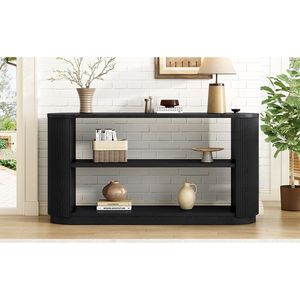 Mirod moderno ingresso consolle tavolo elegante venatura del legno sottile divano aperto scaffale Multi-funzionale corridoio tavolo da soggiorno - Product Image 3