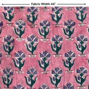 Premium Indian Woven Hand Block Printed Pure Cotton Fabric Yard Floral Home Textile Eco Friendly Sustainable Durable <b>Machine</b> - Product Image 5