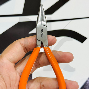 Heavy Duty Premium Chain Nose Jewelry Pliers 130mm Stainless Steel <b>PVC</b> Grip Pro <b>Beading</b> Wire Wrapping Craft Repair Hand Tool OEM - Product Image 3