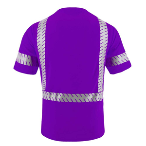 เสื้อยืดทำงานแบบมืออาชีพ จำนวนมาก แขนสั้น สะท้อนแสง พร้อมโลโก้สั่งทำ - Product Image 3