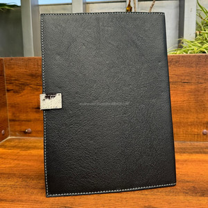 โฟลเดอร์แฟ้มหนังสำหรับเขียนธุรกิจพร้อมที่ใส่ปากกาหนังวัวแบบมีที่ปิดด้วยแม่เหล็ก - Product Image 5