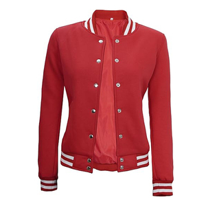 Custom <b>Women</b> Collage Varsity <b>Jacket</b> Embroidered Patchwork Sleeves Wool/Viscose Shell 300g Polyester Wadding Windproof Waterproof - Product Image 1