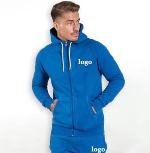 Ensemble de survêtement sport décontracté deux pièces avec logo personnalisé pour hommes - Sweat-shirt et pantalon de jogging en polyester respirant à séchage rapide - Product Image 3