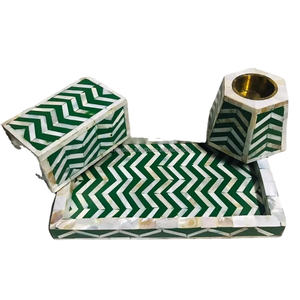 Ensemble Mubkhar artisanal en nacre incrustée de perles, brûleur d'encens arabe au bois de santal, religieux pour le Ramadan, l'Aïd, parfum d'ambiance pour la maison - Product Image 6