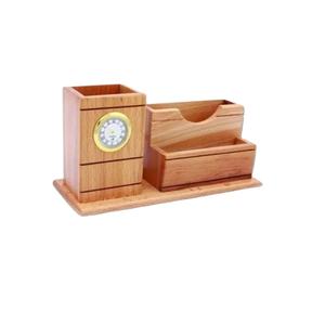 Organisateur de bureau en bois WoodCraft Pro avec plusieurs compartiments, étagère, tiroir, meuble de rangement en bois pour bureau, fournitures de bureau - Product Image 2