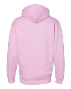 Sweat-shirt à capuche rose personnalisé avec logo, unisexe, décontracté, en molleton, imprimé sur le devant, coupe classique, 100% coton biologique, hiver - Product Image 2