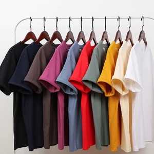 เสื้อยืดคอกลมแขนสั้นผู้ชาย ผ้าฝ้าย 100% สีพื้น ทรงปกติ สไตล์ลำลอง ผ้าถักย้อมสีเรียบ ดีไซน์เรียบง่าย - Product Image 1