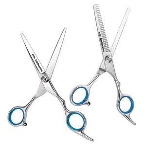 Juego de Tijeras de Acero Inoxidable para Cortar y Entresacar Cabello, para Barbería, Peluquería y Salón de Belleza - Product Image 1
