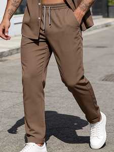 Wholesale Cotton <b>Trouser</b> Side Pockets Custom Streetwear Cool Style Gym Casual Wear Quick Dry Breathable <b>Drawstring</b> Closure - Product Image 3