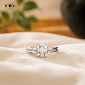 Bague de fiançailles classique en moissanite, coupe ovale, bague de mariée en diamant, argent sterling 925, bague d'anniversaire de mariage - Product Image 1