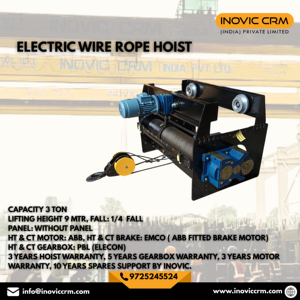 รอกไฟฟ้าอุตสาหกรรม INOVIC CRM ขนาด 1 ตัน ถึง 25 ตัน แบบใช้ลวดสลิง |   โครงสร้างโลหะแข็งแรงทนทาน ป้องกันระดับ IP55 ยกได้อย่างราบรื่น - Product Image 5