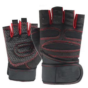 Gants de fitness demi-doigts noirs respirants antidérapants avec sangle de poignet réglable pour la musculation et l'entraînement en salle de sport unisexe - Product Image 6