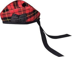Gorra Glengarry Blanca, Roja y Negra con Diseño de Espino y Rosa, Modelo TRE-381 de THISTLE ROSE ENTERPRISES - Product Image 2