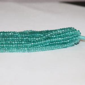AAA+ Natural Sky Apatite Faceted Rondelle Beads Micro Cut Loose Gemstones - Product Image 1