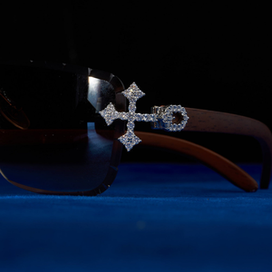 Rimless Square <b>Sunglasses</b> UV400 Protection Durable Fashion Eyewear Diamond Cut Edge Statement <b>Shades</b> Outdoor Street Wear Silver - Product Image 2