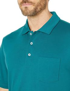 Best Selling Men's Custom Logo Polyester Spandex T-Shirt High Quality Eco-Friendly <b>Sports</b> for <b>Polo</b> with Leopard Pattern Terry - Product Image 2