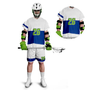 Uniforme de lacrosse respirant à manches courtes de haute qualité, logo personnalisé OEM imprimé, léger, anti-humidité, pour équipe sportive, vente en gros - Product Image 2