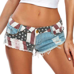 Pantalones cortos de mezclilla ajustados de talle bajo para mujer, pantalones cortos de mezclilla microelásticos y suaves para ropa de playa, ropa de club y estilo veraniego - Product Image 3