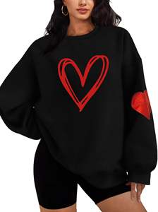 Sudadera Personalizada con Cuello Redondo, Sudadera de Alta Calidad con Logotipo Bordado e Impreso, Sudadera Extra Grande de Algodón para Mujer - Product Image 2