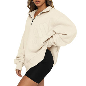 Sweat-shirt en polaire sherpa pour femme, chaud et doux, pull d'hiver avec logo personnalisable sur le devant, pour un usage quotidien décontracté - Product Image 3