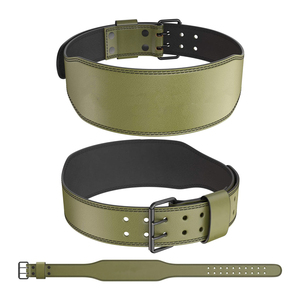 Genuine Power Fitness Heavy Duty Custom Cowhide Leather Weight Lifting Belt Non-Slip Back Support Custom Logo Color with OEM - Product Image 1