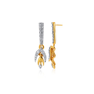 Pendientes de Diamantes de Corte Pera en Oro Amarillo Prime Glory, Pendientes de Lujo para Mujer con Diamantes Naturales, Joyería para Bodas - Product Image 3