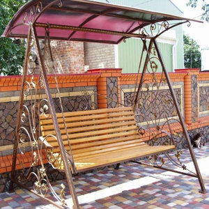 Columpio de Hierro Forjado de Alta Calidad, Columpio de Jardín con Diseño de Toldo Personalizado para Proyectos de Paisajismo de Lujo - Product Image 5