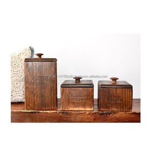 Customized Size Storage Food Container <b>Decorative</b> <b>Items</b> Use <b>for</b> Home <b>Kitchen</b> Wood Made Canister and Tools Storage & Organization - Product Image 3