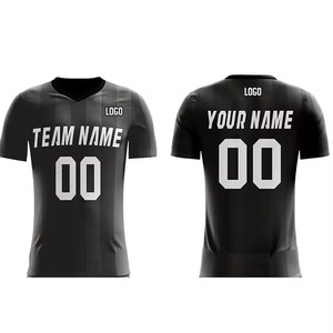เสื้อฟุตบอลอเมริกันแบบซับลิเมชั่นสั่งทำขายส่ง ผ้าโพลีเอสเตอร์ 100% แห้งเร็ว ระบายอากาศดี คอวี สำหรับทีมชาย สั่งทำได้ - Product Image 4