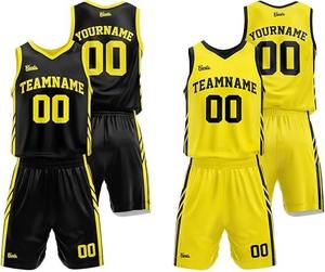 Ensemble de maillots et shorts de basket-ball personnalisés sublimés, respirants, pour l'entraînement sportif - Product Image 3