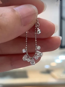 <b>Dainty</b> Pear Cut Diamond Charm <b>Ring</b> 14K Solid Gold Lab Grown Diamond Beaded Dangle Band Multi Stone Drop <b>Ring</b> Unique Fine Jewelry - Product Image 5
