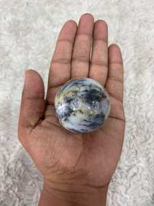 Banded aragonite <b>sphere</b> with layered mineral patterns earthy tones polished round form natural texture and distinctive - Product Image 4