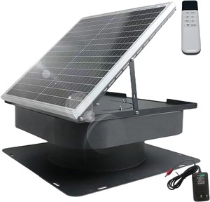 Solar Attic Fan, 40W With Thermostat Roof Exhaust Fan, Cool & <b>Dehumidify</b> up to 4000 ft² for Home, Attic, Garage Intelligent shed - Product Image 1