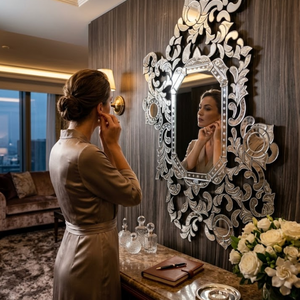 Espejo de Pared Ornamental Barroco Vintage |   Espejo Decorativo Veneciano de Lujo | Espejo de Vidrio Estilo Antiguo para el Hogar y la Sala de Estar - Product Image 5