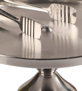 ฐานวางเค้กตกแต่งพร้อมใช้งาน ทำจากสแตนเลส เหมาะสำหรับงานจัดเลี้ยงและงานปาร์ตี้วันหยุด พร้อมแม่พิมพ์เรซิ่นอีพ็อกซี่ จาก Zahid Exports - Product Image 3