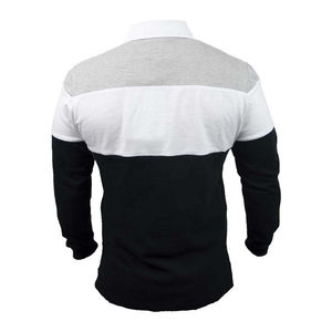 Camisas de Rugby con Cuello de Solapa Blanco, Jersey de Rugby de Manga Larga para Hombre, Color Negro y Gris de Dos Tonos, Camisa de Rugby de la Mejor Calidad - Product Image 5