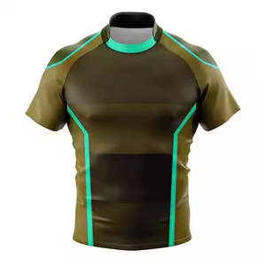 Maillot de rugby brodé personnalisable en polyester épais pour hommes – Vêtement de football durable pour écoles et universités – Vente en gros - Product Image 2