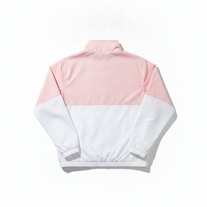 Custom Wholesale Lightweight Windproof Waterproof Color <b>Block</b> Pink White Sportswear Casual Outdoor Women Windbreaker Jacket - Product Image 3