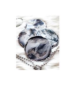 ชุดจานรองแก้วเรซิ่นทำมือสุดหรู ดีไซน์ลายหินอ่อนสวยงาม สำหรับโต๊ะอาหาร โต๊ะกาแฟ และตกแต่งบ้าน - Product Image 2