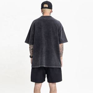 Pantalones cortos de algodón con Logo personalizado para hombre, ropa de calle, Vintage, lavado de ácido, Verano - Product Image 6