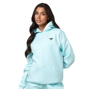 Sudadera con Capucha Extra Grande Premium para Mujer, Felpa de Algodón Suave, Corte Holgado, Bolsillo Tipo Canguro, Manga Larga, Ecológica, para Invierno - Product Image 1