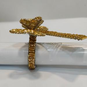 Premium Quality Round Beaded <b>Napkin</b> Rings Elegant Royal Design for Wedding and <b>Party</b> Table Decor - Product Image 4