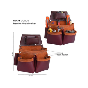 New Arrival Solid Color Heavy Duty Cowhide <b>Leather</b> <b>Tool</b> Belt Customizable OEM Support Low Price PU <b>Leather</b> <b>Tool</b> Bags for Sale - Product Image 4