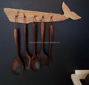 Ensemble cuillère fourchette en bois de bambou solide fabriqué à la main divers modèles pour servir la cuisine mariages-meilleur produit de qualité - Product Image 2