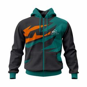 Sudaderas con capucha de forro polar transpirable con cremallera y estampado digital para invierno, antiencogimiento, manga larga, precio económico al por mayor para eventos de ropa de equipo - Product Image 2