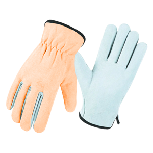 Guantes de Conducción de Cuero Vacuno Genuino Blanco Natural, Guantes de Seguridad Industriales Resistentes para Camioneros, Uso General, CE - Product Image 2