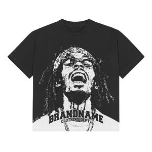 T-shirts pour hommes à col rond en coton 100% de haute qualité, imprimés sur mesure, coupe ample - Product Image 1